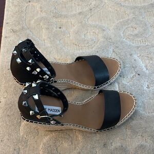 Steve Madden Black Studded Women's Sandals